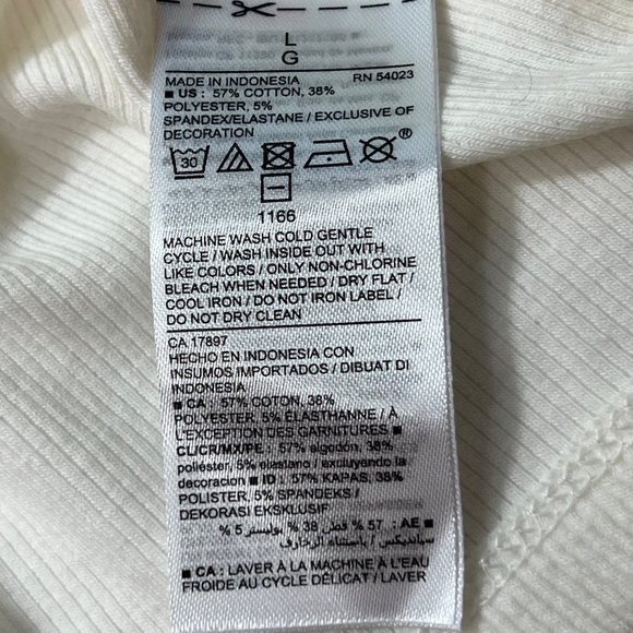 Old Navy Lace V-Neck Ribbed Long Sleeve Top NEW Sea Salt Womens Large - Picture 8 of 9